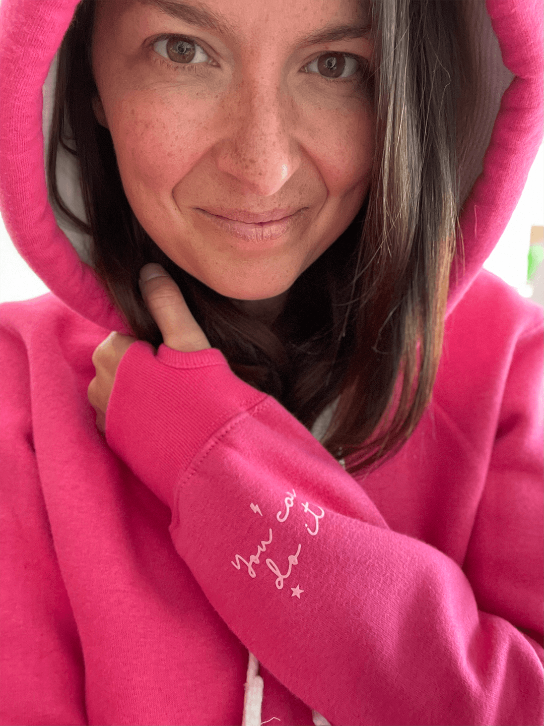 Note to Self Hoodie in Pink