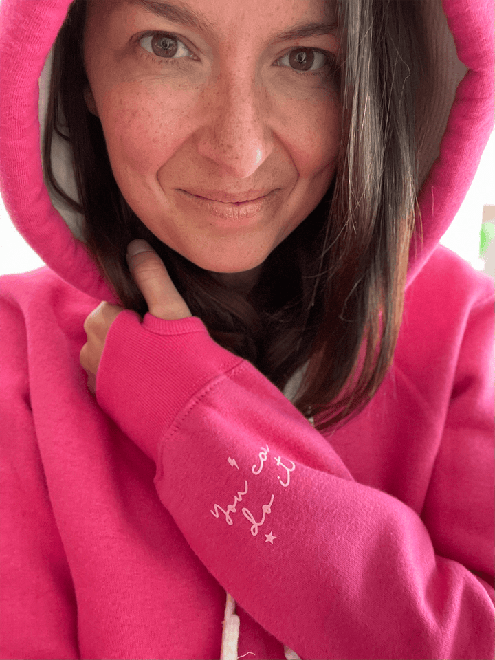 Note to Self Hoodie in Pink