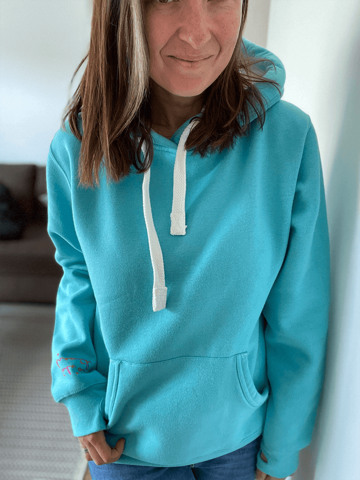 Note to Self Hoodie in Lagoon Blue